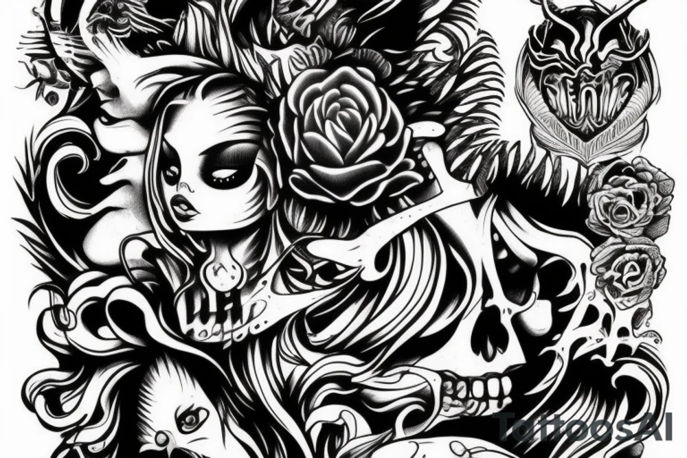 Devil Kill women tattoo idea