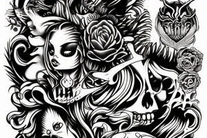 Devil Kill women tattoo idea