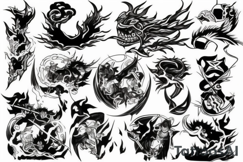 Cool setting for a battle tattoo idea