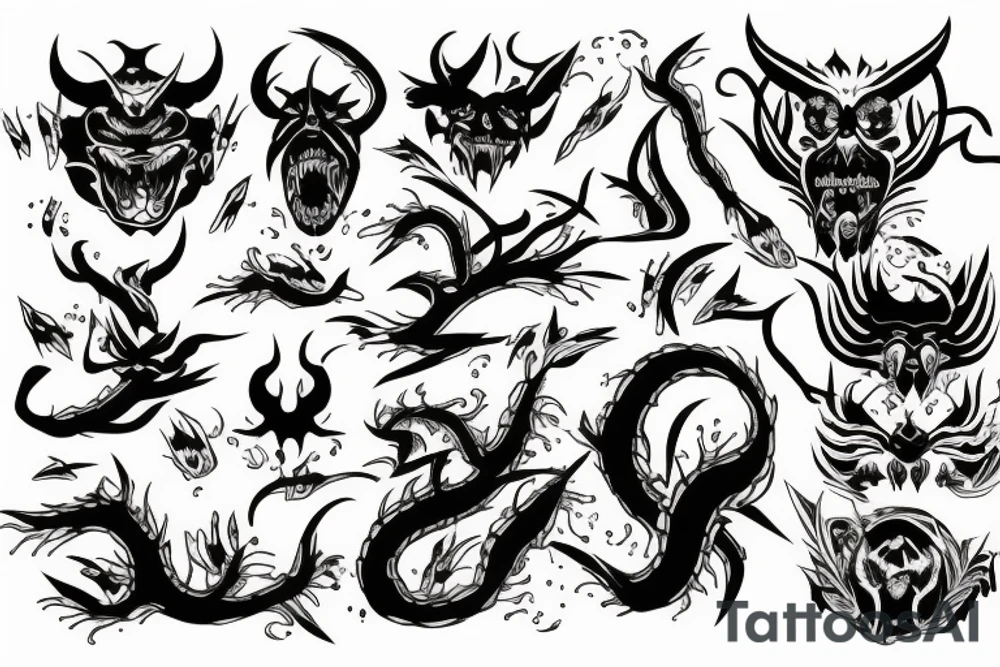 Demon tattoo idea