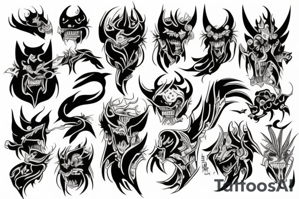 Demon tattoo idea