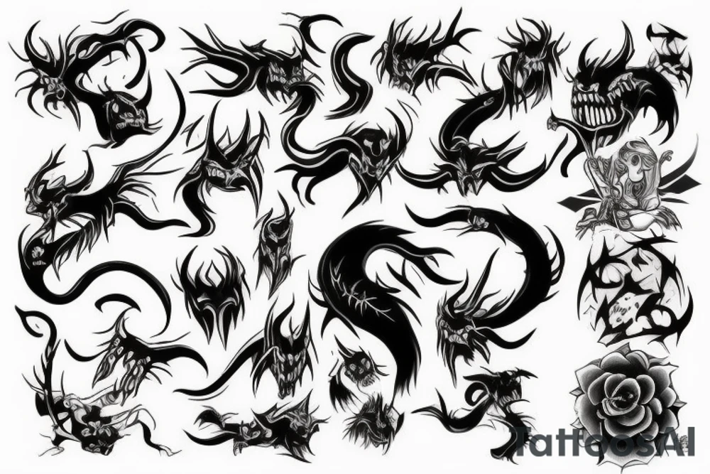 Demon tattoo idea