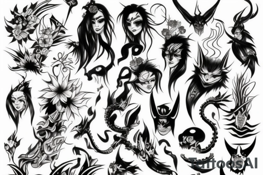 Demon tattoo idea