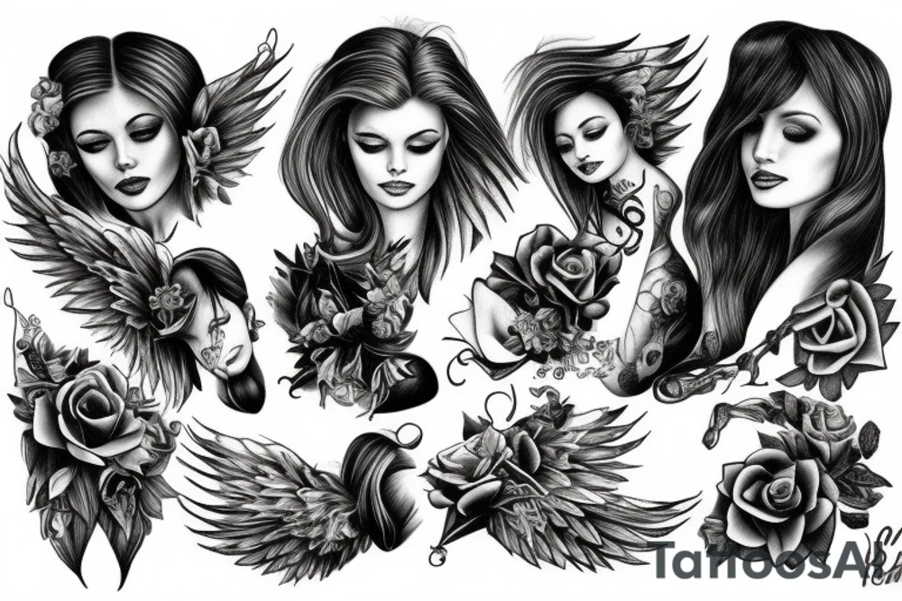 falling angels tattoo idea