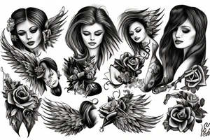 falling angels tattoo idea