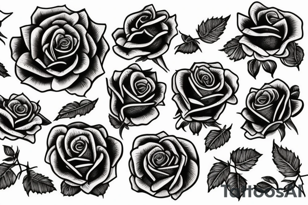 lion rose tattoo idea