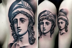 The David statue with a tear from its eye tattoo idea