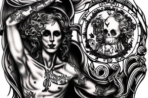 David sculpture in gothic style tattoo idea