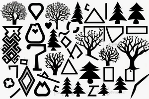 A tree with a puzzle shapes piece missing tattoo idea