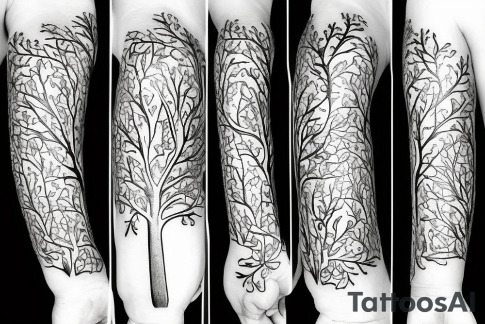 A tree with a puzzle shapes piece missing tattoo idea