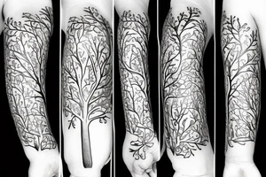 A tree with a puzzle shapes piece missing tattoo idea