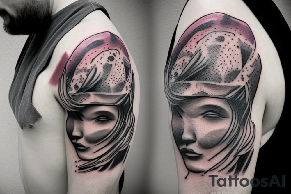 A coulored spot in a grey sea tattoo idea