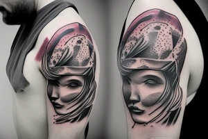 A coulored spot in a grey sea tattoo idea