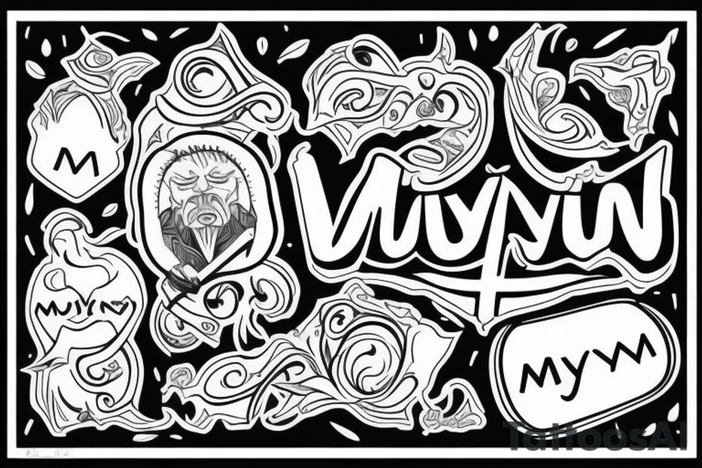 The word "Мудак" tattoo idea