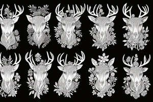 psychedelic deer tattoo idea