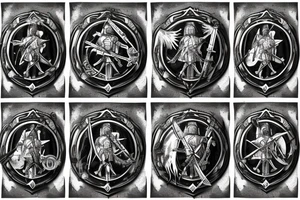 roman empire soldier holding shield and sword tattoo idea