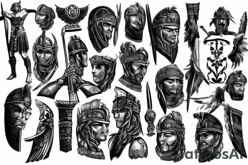 Roman Empire Warrior tattoo idea