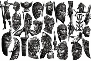 Roman Empire Warrior tattoo idea
