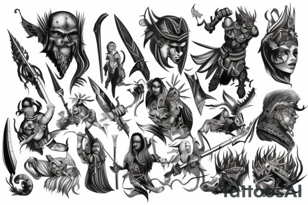 Epic warrior tattoo idea