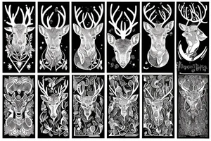 psychedelic deer, dmt tattoo idea