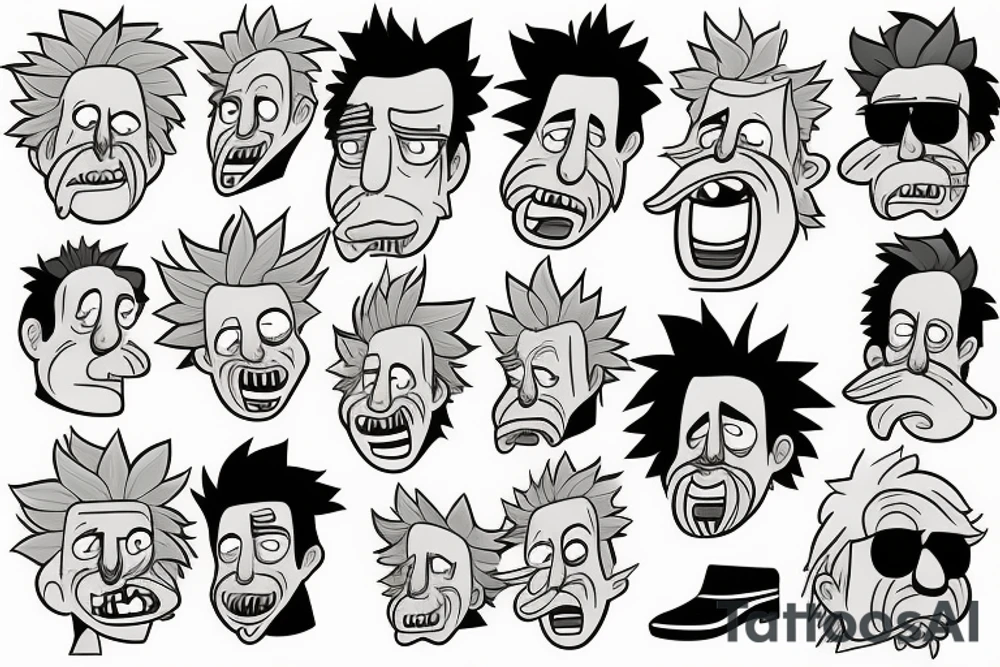 rick sanchez and albert einstein tattoo idea