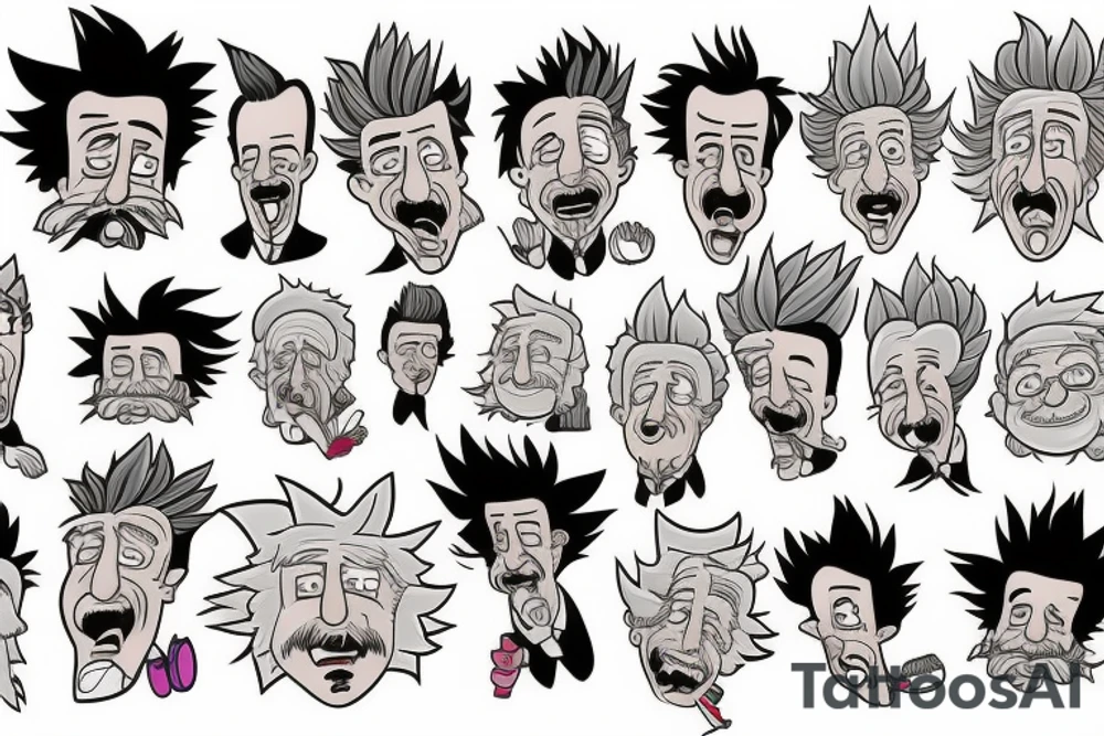 rick sanchez and albert einstein tattoo idea