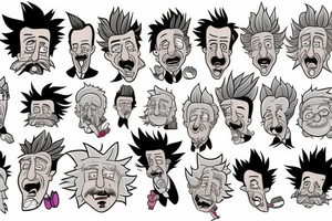 rick sanchez and albert einstein tattoo idea
