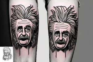 rick sanchez half albert einstein tattoo idea