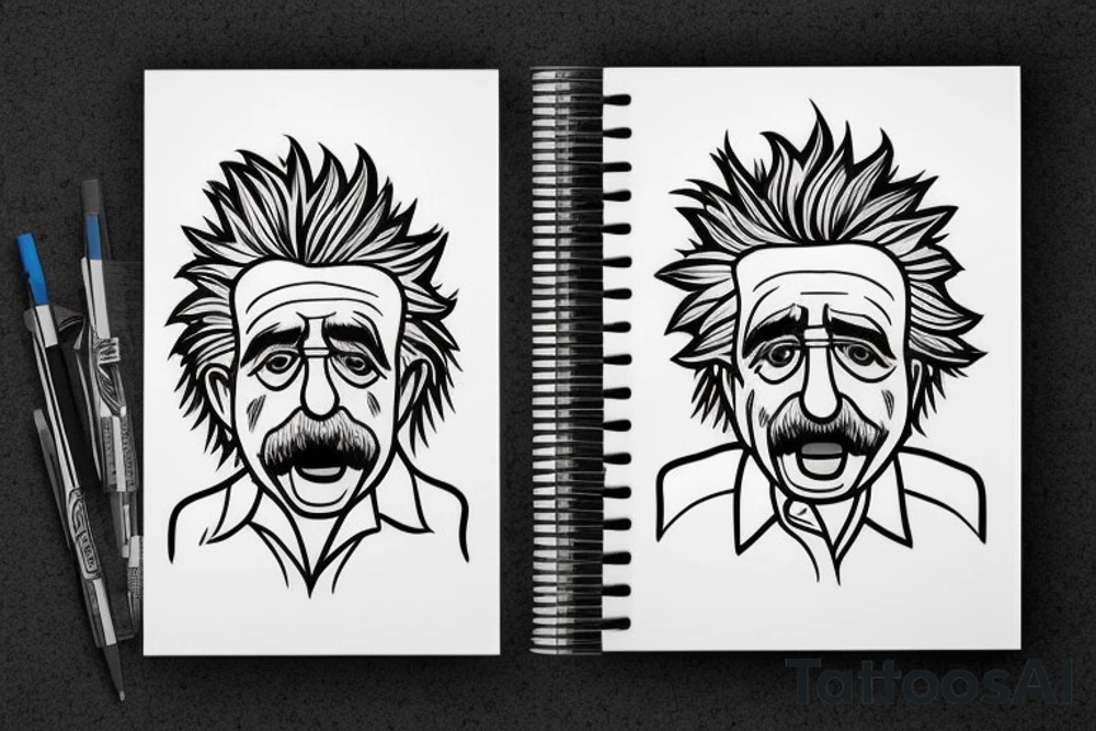 rick sanchez half albert einstein tattoo idea