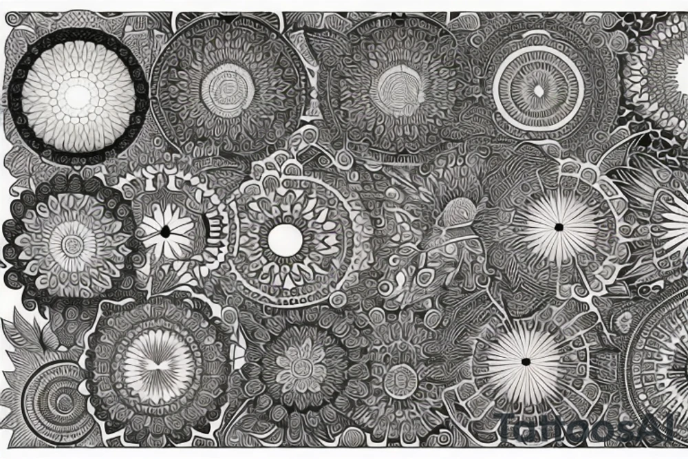 Phoenix in a mandala tattoo idea