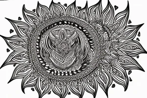Phoenix in a mandala tattoo idea