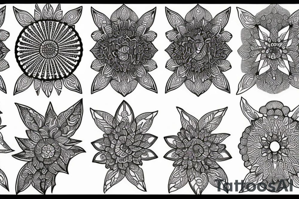 Phoenix and mandala tattoo idea