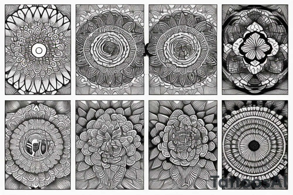 Phoenix and mandala tattoo idea