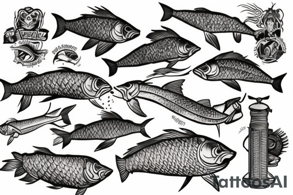Pike fish tattoo idea