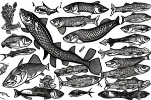 Pike fish tattoo idea