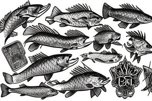 Northern pike tattoo idea