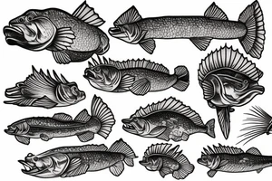 Northern pike tattoo idea