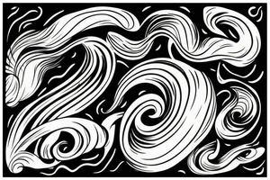 surf art wave tattoo idea