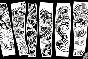 surf art wave tattoo idea