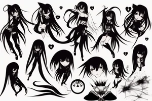 anime vampire girl tattoo idea