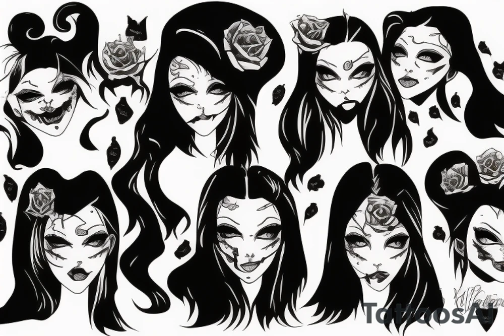 vampire girl tattoo idea
