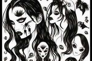 vampire girl tattoo idea