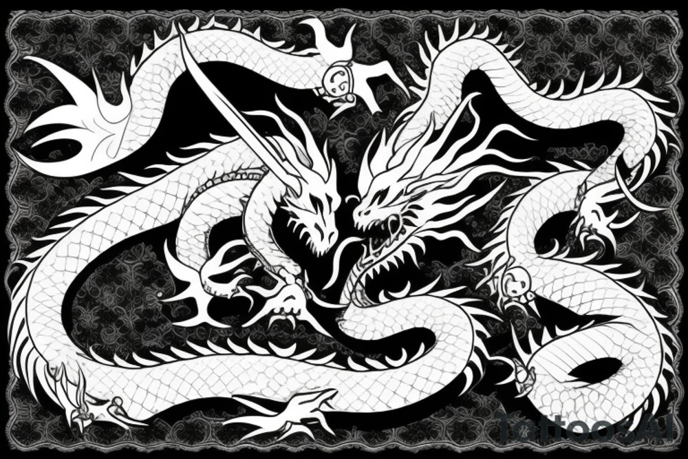 Dragon around sword tattoo idea