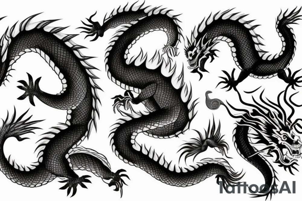 Japanese dragon tattoo idea