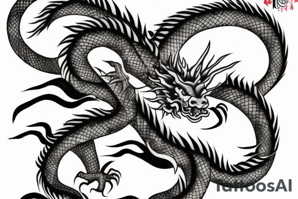 Japanese dragon tattoo idea