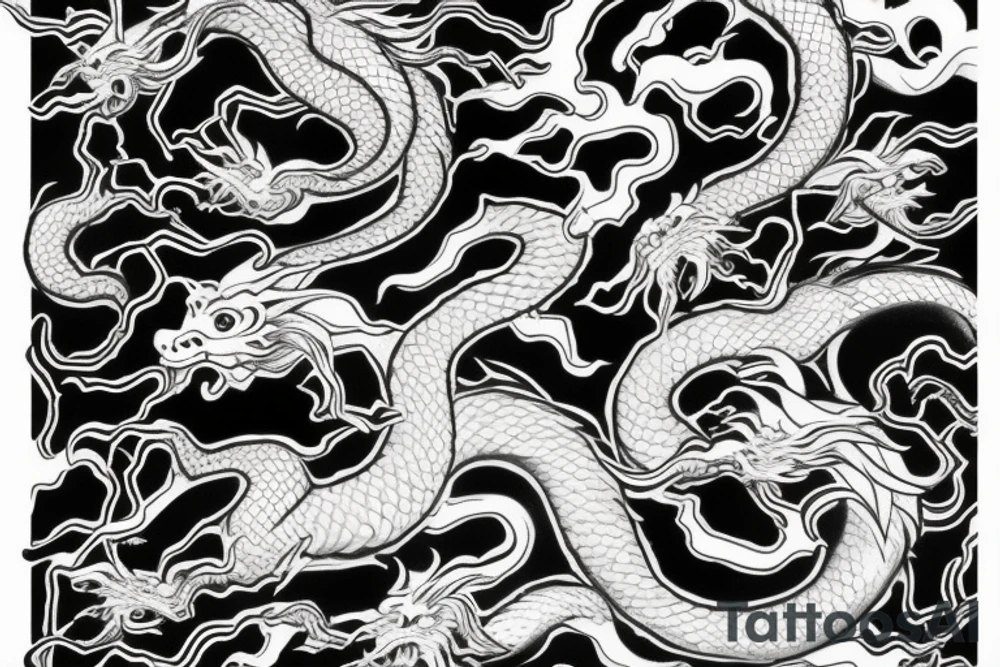 Japanese dragon tattoo idea