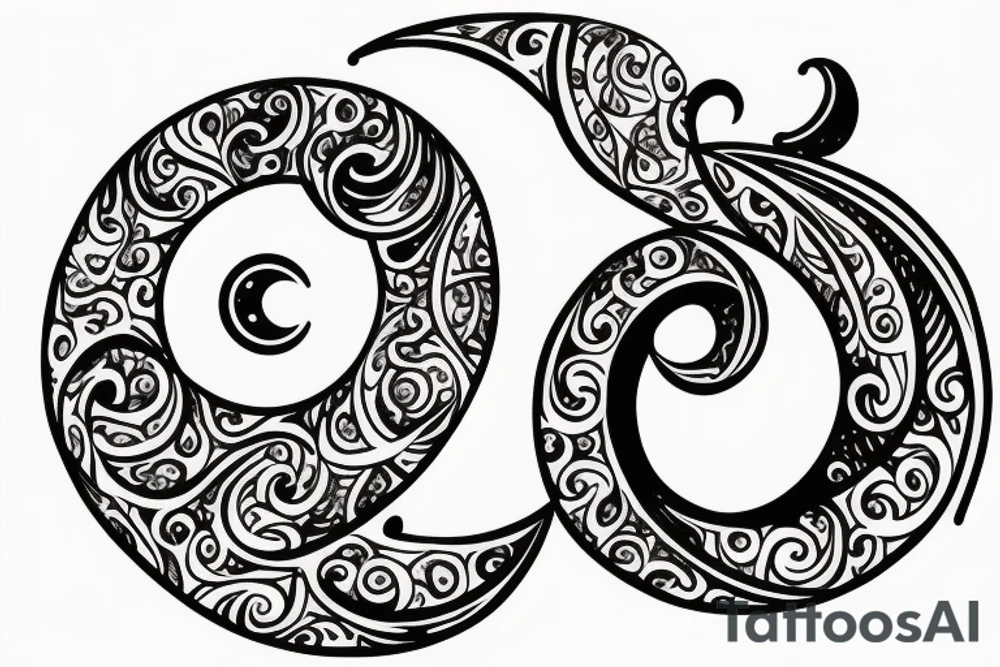 Crescent moon tattoo idea