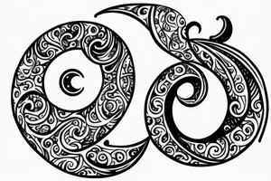 Crescent moon tattoo idea