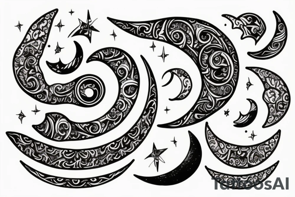 Crescent moon tattoo idea