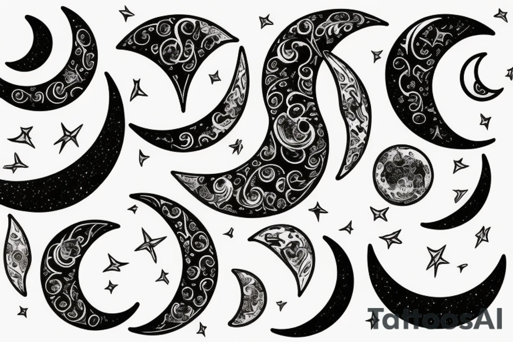 Crescent moon tattoo idea